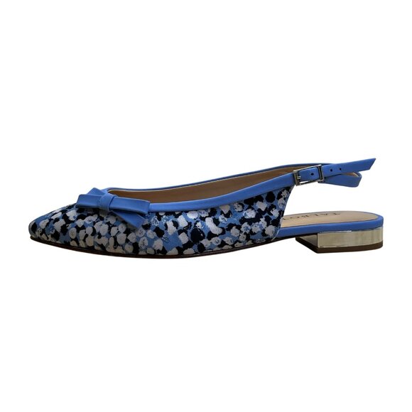 Talbots Women’s Vistá Blue Edison Binding Bow Slingback Flats Size 6M - Picture 4 of 9